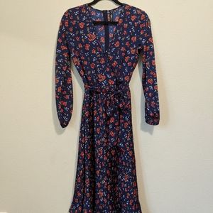 SOLD! Asos Midi Floral Wrap Dress